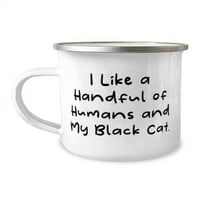 Kao šaka ljudi i moje crne mačke. 12oz Kamper krig, crna mačka, motivacijski pokloni za crnu mačku,