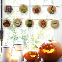 Jikolililili Halloween Drveni ukras ukrasi Halloween Party Scene Detara za uređenje kućnog uređenja