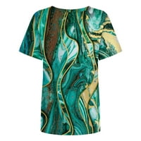 Košulje za žene Ljetni maslačak Print plus veličine vrhova kratkih rukava Crewneck Spring Bluzes Loose