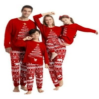 Gomelly mammy tata dječja spavaća odjeća s dugim rukavima xmas pjs podudaranje porodične pidžame set