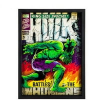 Hulk Comic uokvirena zidna umjetnička umjetnost ukras za uređenje pozorišta Media Soba Man Cave