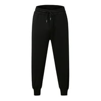 Ženske udobne hop hlače Jednobojne staze za trenerke za vježbanje sa džepom udobne klizanje crna s