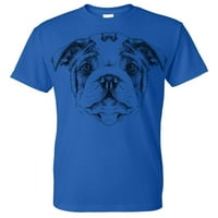 Muški američki buldog štene y plava majica x-velika plava