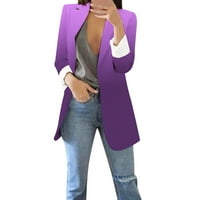 IOPQO CARDIGAN za žene Ženska tiskana kardigan Formalno odijelo Revels Business Office Jakne kaput bluza