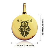 Viking od nehrđajućeg čelika Viking Warrior Prvak okrugli medaljon Kružni prsten