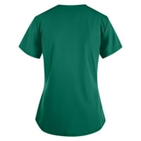 Ženske vrhove bluza Čvrsti kratki rukav povremeni ženski majice V-izrez ljeto zelene s