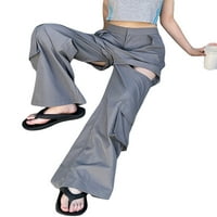 Jedno otvaranje ženske hlače obične šuplje - bedro lažne dvodijelne casual dugačke dna dame multi-džepovi