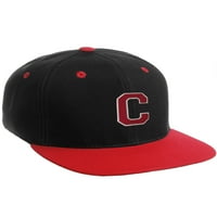 Klasični snapback šešir po mjeri A do z Početna slova, crna crvena kapa bijela crveno slovo n