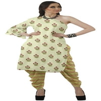 Moomaya Designer ispisana jedno rame Bell rukave Kurti w hlače etničke setove odjeće za žene
