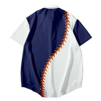 Patriotske košulje za muškarce V-izrez kratki rukav modni casunski tasteri za bejzbol ispis Isključivanje