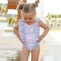 Povratak u školsku štednu čišćenje Zpanxa Toddler Baby Girl kupaći kostim Djeca Striped Jednodijelni