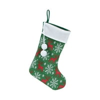 Heiheiup Božićni santa čarapa crvena krila viseća Sack Xmas kamin Viseći Santa čarape plišane zabavne