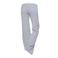 WAVSUF teretne hlače za žene na čišćenju sa džepovima Gumb Greve hlače veličine m