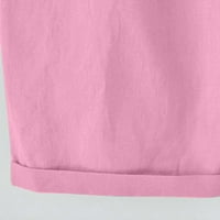 Bermuda šorc za žene Dužina koljena Ležerne prilike elastične struke hlače s džepovima Ženske plus veličine