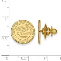 Sterling srebrni žuto pozlaćeno zvanično George Mason University Crest Revel PIN