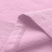 FESFESFES Plus size Žene vrhovi labav posteljina tunika Bluza Casual okrugli vrat Puno boje rukavski