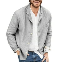 Muški kaputi Ležerni sportski kaput Regularna fit lagana posteljina bluže jakna Stilsko odijelo jakne