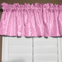 Pintuck Taffeta Prozor Valance Wide Pink