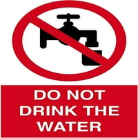 Promet i skladišni znakovi - Ne pijte vodnu potpisuju aluminijumski znak Ulično odobreno Znak 0. Debljina