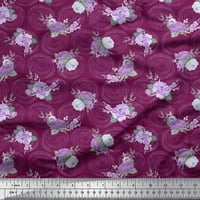 Soimoi ružičasti pamuk poplin tkanina krug i boino cvjetna otisnuta tkanina od dvorišta široka