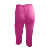 Oalirro Workout Pant Obrezane hlače Yoga Hlače za žene vruće ružičaste