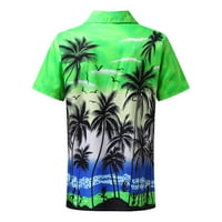 Muške tropske print havajske majice Ljetno casual padwnwown kratki rukav s majicom majica za odmor na