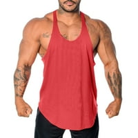 Prsluk fitness printe bez rukava mišić bodybuilding modni muškarci bluze muške bluze ispisano dugme