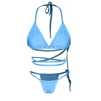 FESFESFES kupaći kostimu za žene Seksi bikini podstavljeni kupaći kostimi otvorena plaža kupaći kostim