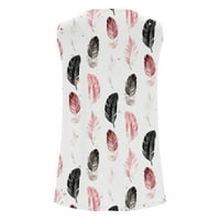 Cisterna za žene Ljeto Cool Vest Ženska ljetna casual bluza bez rukava Crewneck vrhovi cvjetni tiskani