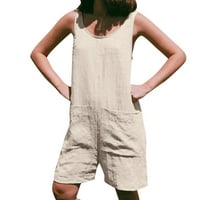 Jumpsuits za žene Dressy Ljeto manje labave široke noge Bib hlače PlaySuit Plus Rompers