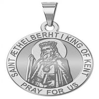 Saint Aethelberht medalja veličine dime, srebra sterlinga