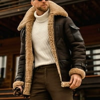 Muški kaputi zaslon za muškarce Ležernosno čvrsto isključivanje Zima zgodan patent patchwork jakna kaputi