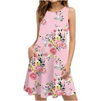 Clearsance Ljetne haljine za žene prikrivaju haljinu na plaži cvjetna majica sandress casual boho tenk