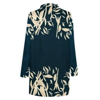 Ženski cvjetni print dugih rukava kimono kardigan labav pokrov up casual bluza vrhovi casual tiska Cardigan