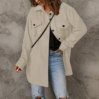 GUBOTARE jakna za žene plus veličina Ženska puna zip Polar jakna jakna džepova toplo