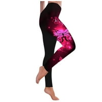 Tking modne ženske hlače modne leptir print joga hlače plus veličina casual sportske hlače visoke struke