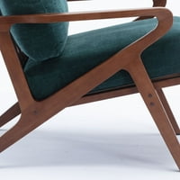 Jednostavan i slobodno vrijeme Tapacirana akcentna stolica sa drvenim okvirom za dnevni boravak, spavaću sobu, trpezariju, zeleno