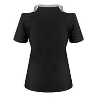 Plus veličine za žene Ljeto V izrez T majice Labavi bluzes Dressy Casual V izrez Polu rukav labavi fit