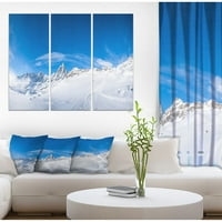 Art DesimanArt Italijanske Alpe u zimskim pejzaži fotografije na omotanim platnom postavljenim u. Visoke