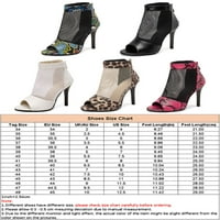 Lacyhop Ženske haljine Pumpe cipele Peep toe Stiletto sandale nazad patentni zatvarač visoke potpetice