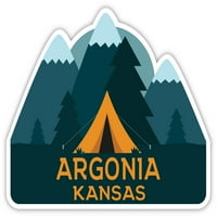 Argonija Kansas Suvenir Vinil naljepnica za naljepnicu Kamp TENT dizajn