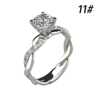 Frehsky prstenovi princeza 18k ruža zlatni dijamantni prsten vječni zaručni prsten za angažman