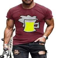 Niuer Mens T majica majica kratkih rukava ljetni vrhovi Slim Fit Pulover Oktoberfest Basic Tee Plava