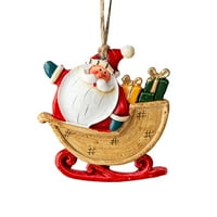ONHOON RESIN privjesak ukrasi Vintage mali božićni viseći europski božićni krajolik ukras i visi