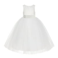 Slonovača cvjetna čipka cvjetna djevojka haljina posebna prilika vjenčana haljina LG7