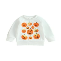 Halloween Toddler Baby Boy Girl Dukserice Bundkin dugih rukava Košulje Crewneck pulover na vrhu pada