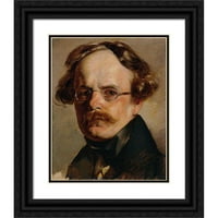 Friedrich von Amerling Black Ornate Wood Framed Double Matted Museum Art Print Naslijed: nepoznati čovjek