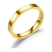 14K pozlaćeni ring prsten prsten od nehrđajućeg čelika Čvrsti prstenovi vjenčani prstenovi za žene prstenovi