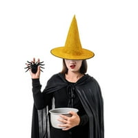 Extheyashe ukrasi Halloween Halloween Dekorativni rekvicirati vještica hat kostim kuglična zabava zlatna