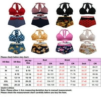 Plus size za žene cvjetni bikini visokog struka kupaći kostimi kupaći kostimi kupaći kostim TUMMIJA